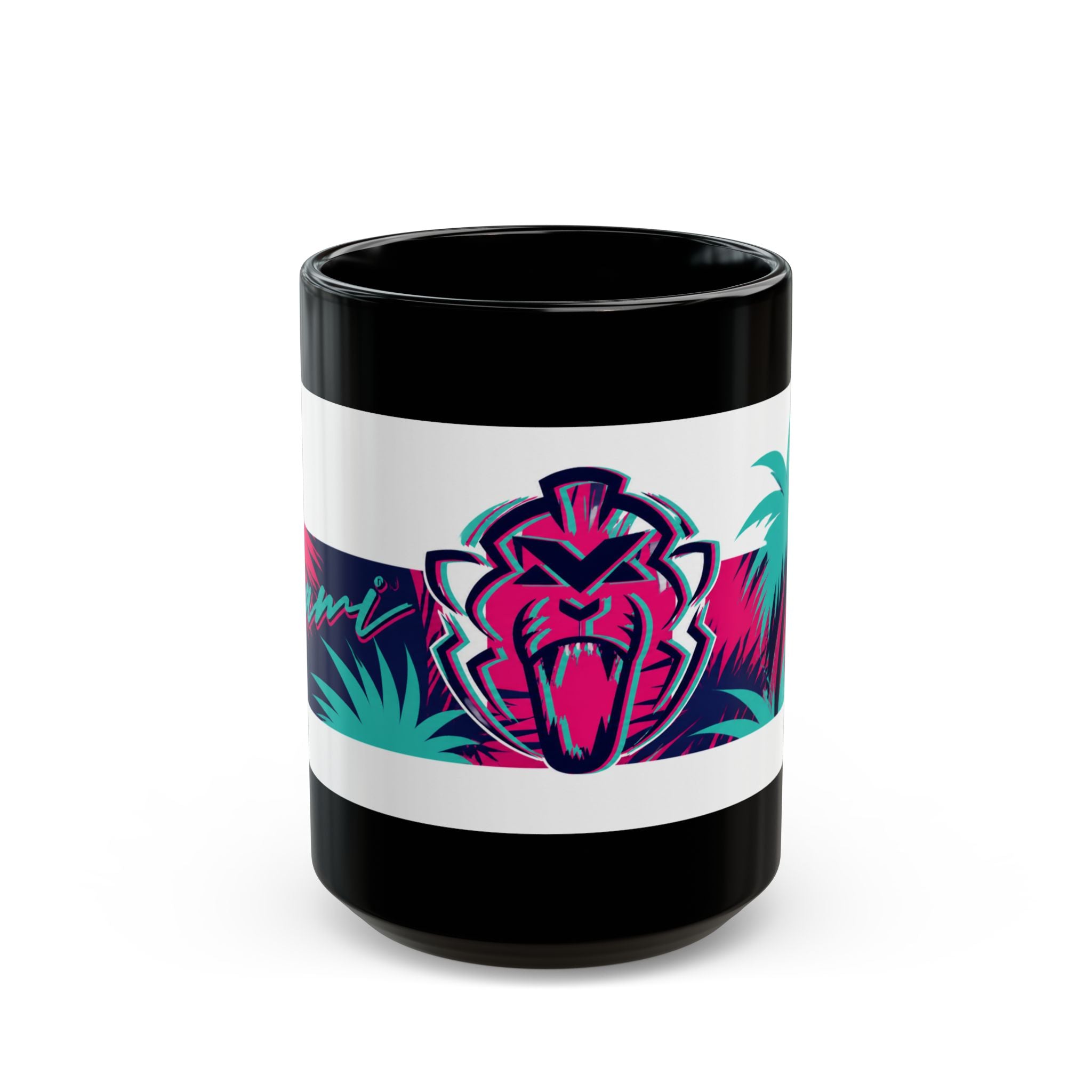 Max Verstappen Unleash The Lion Miami Palms Black Mug (11oz, 15oz)