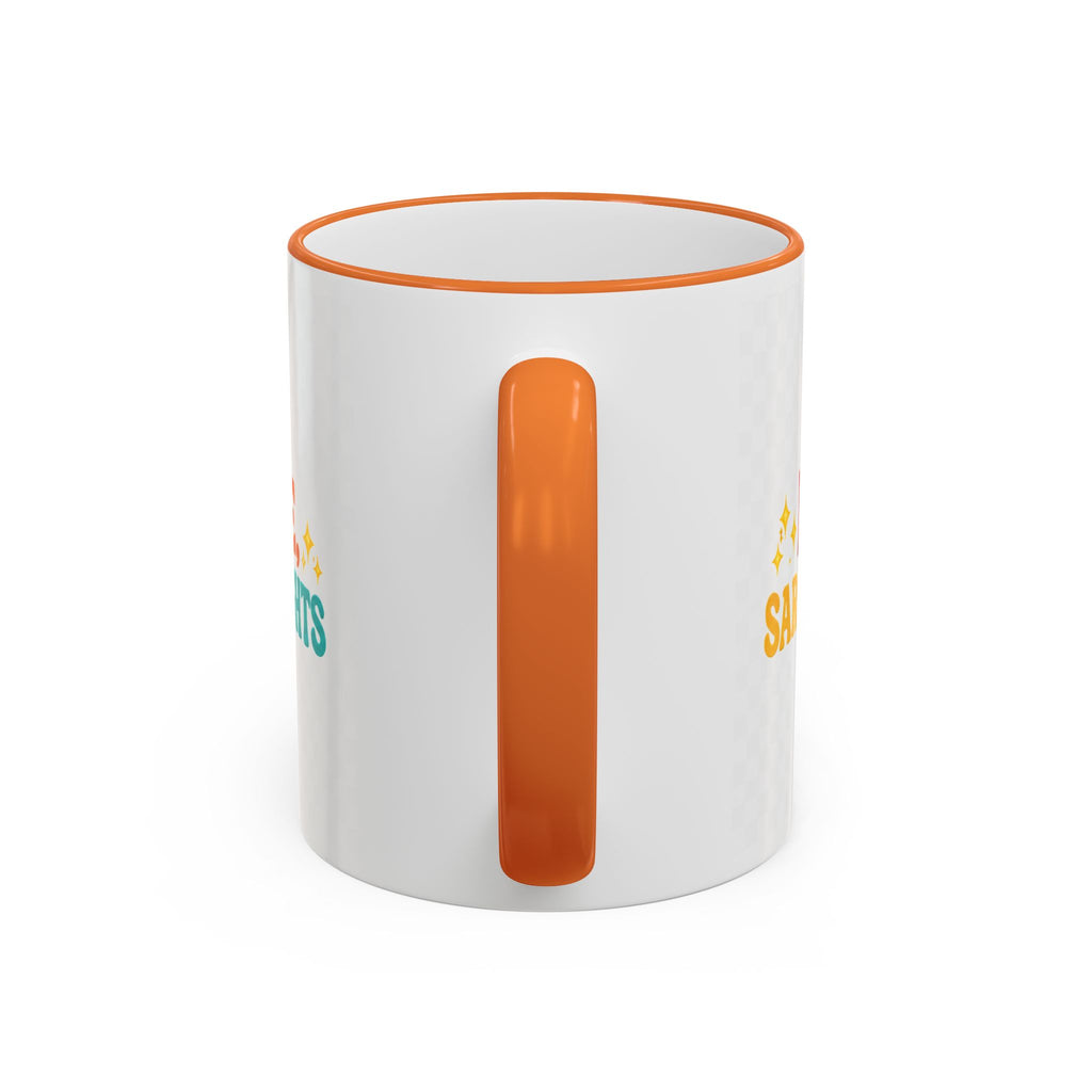 “Run on Caffeine, Chaos & Inappropriate Thoughts” Accent Funny Mug