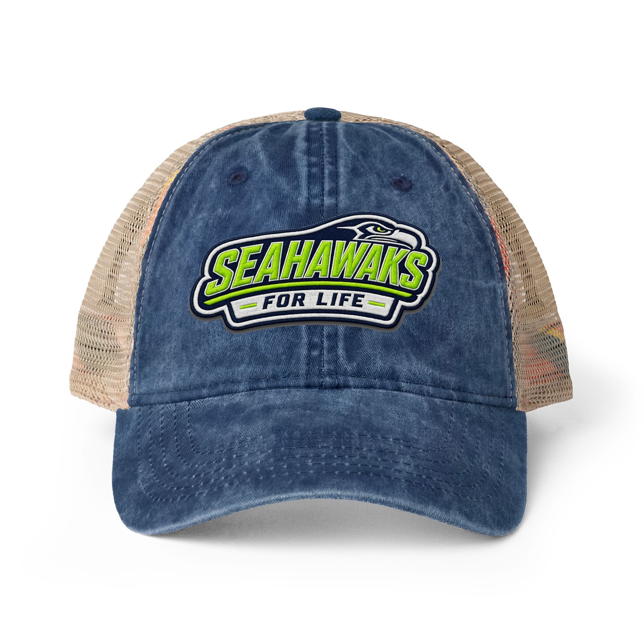 Seahawks for Life Women's Washed Mesh-Back Cap