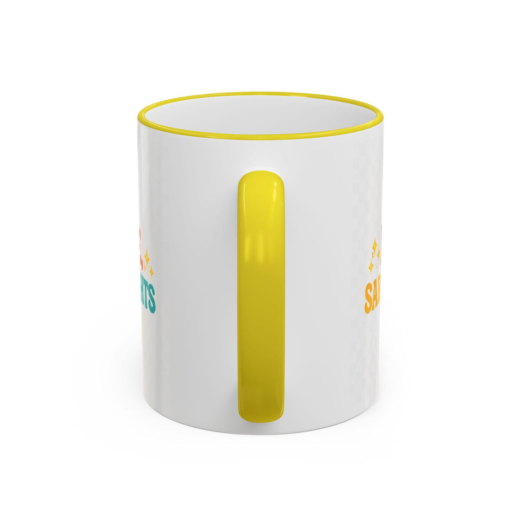“Run on Caffeine, Chaos & Inappropriate Thoughts” Accent Funny Mug