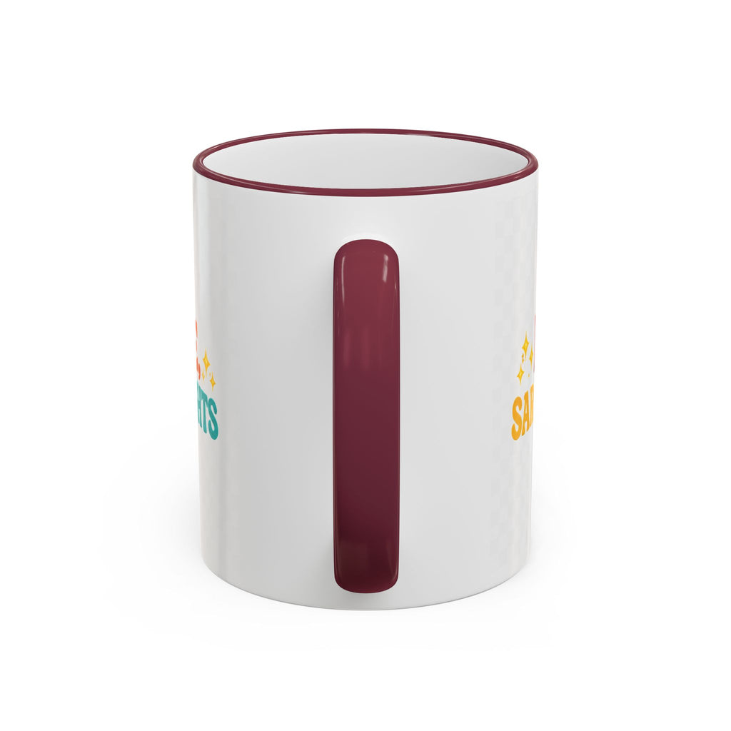 “Run on Caffeine, Chaos & Inappropriate Thoughts” Accent Funny Mug