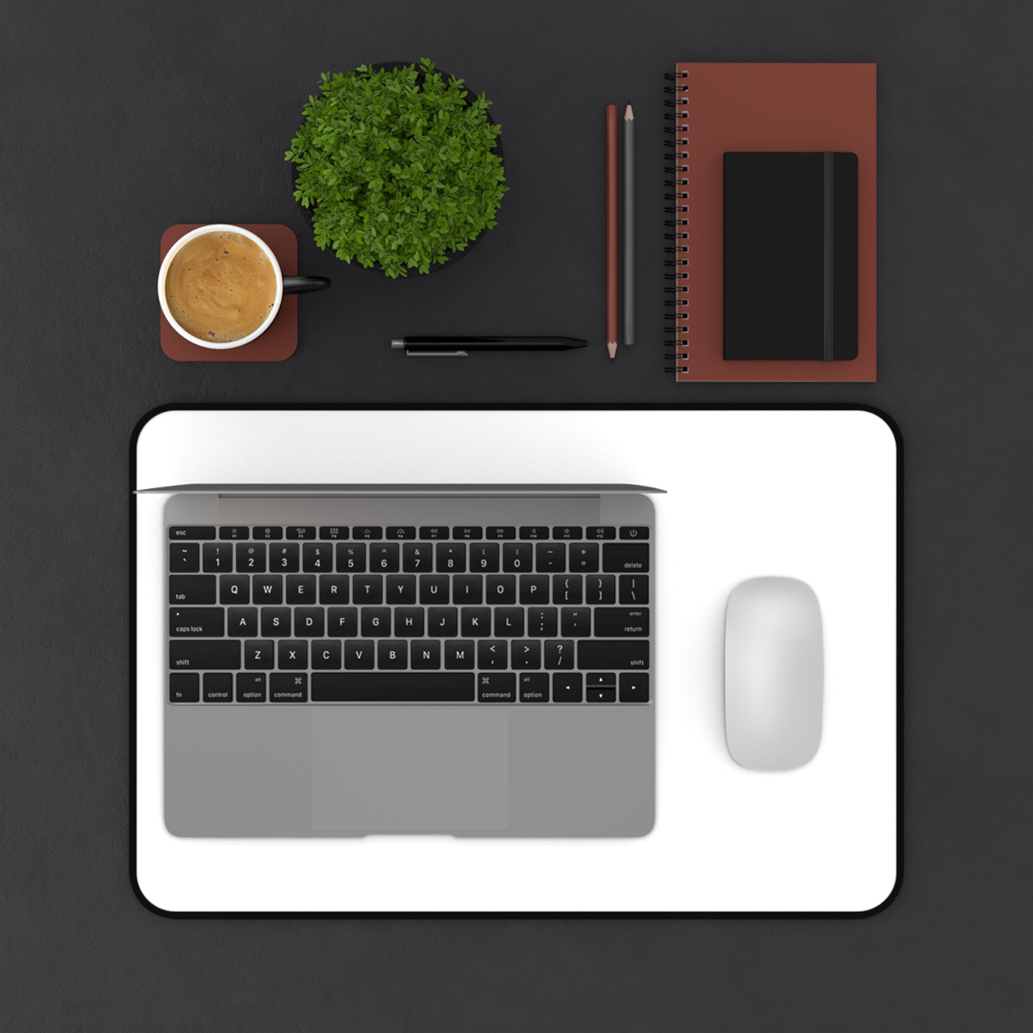 'SIMPLY LOVELY' Minimal White Desk Mat (Inspired by Max Verstappen)