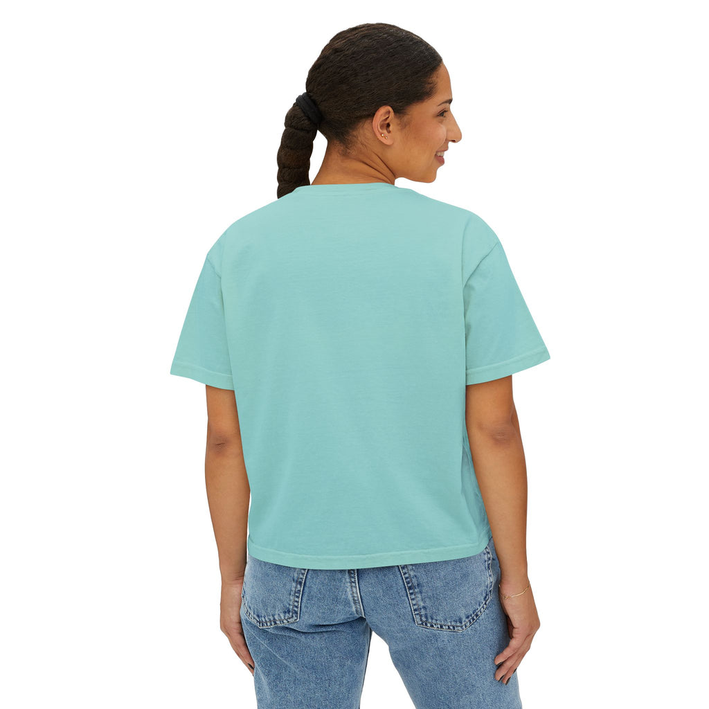 CUNTY....MOI?' Pink Retro Graphic Crop T-Shirt