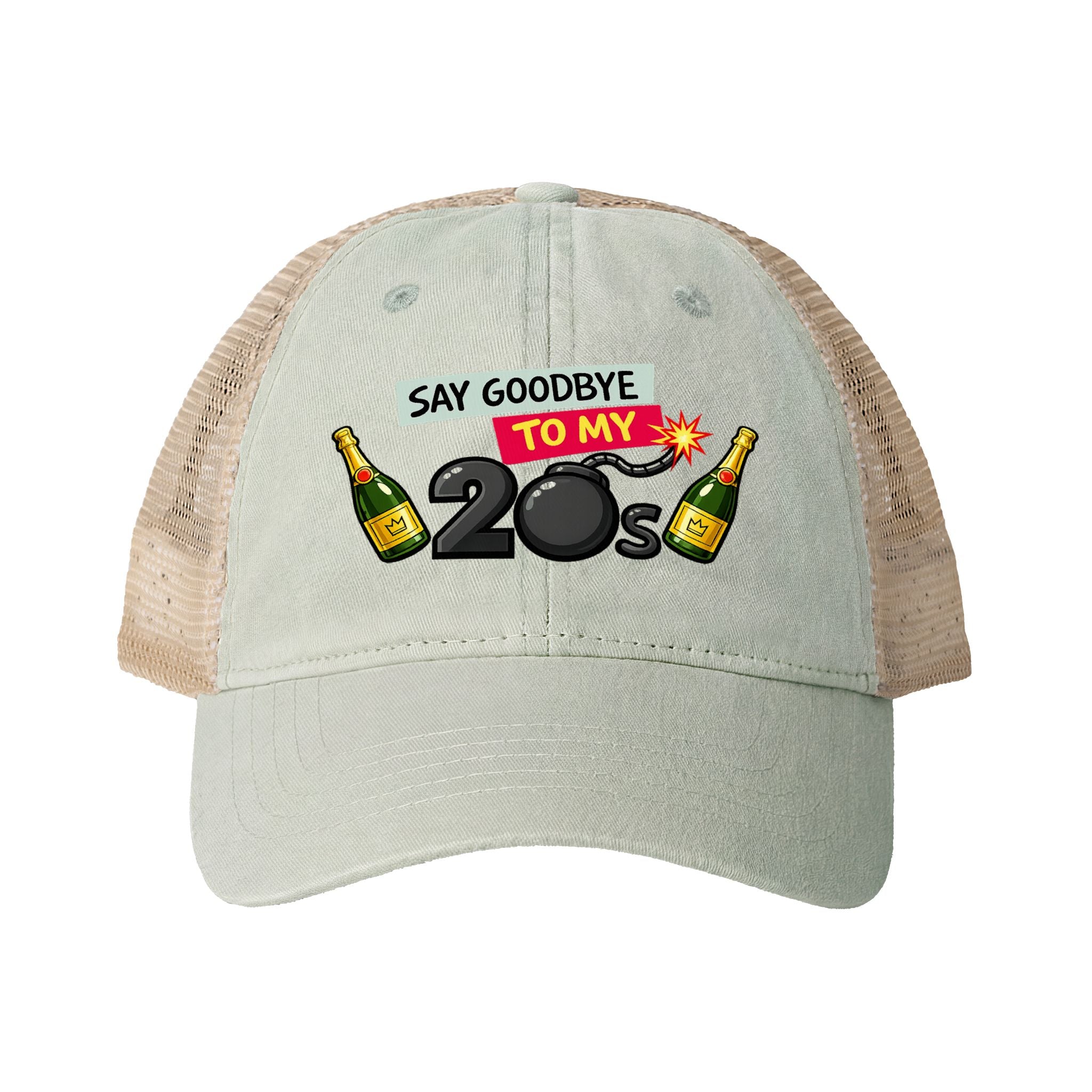 Good-Bye To My 20's Women's Washed Mesh-Back Cap