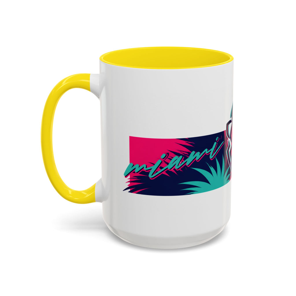 Verstappen Tropical Viper Accent Coffee Mug — Neon Palm Beach Design