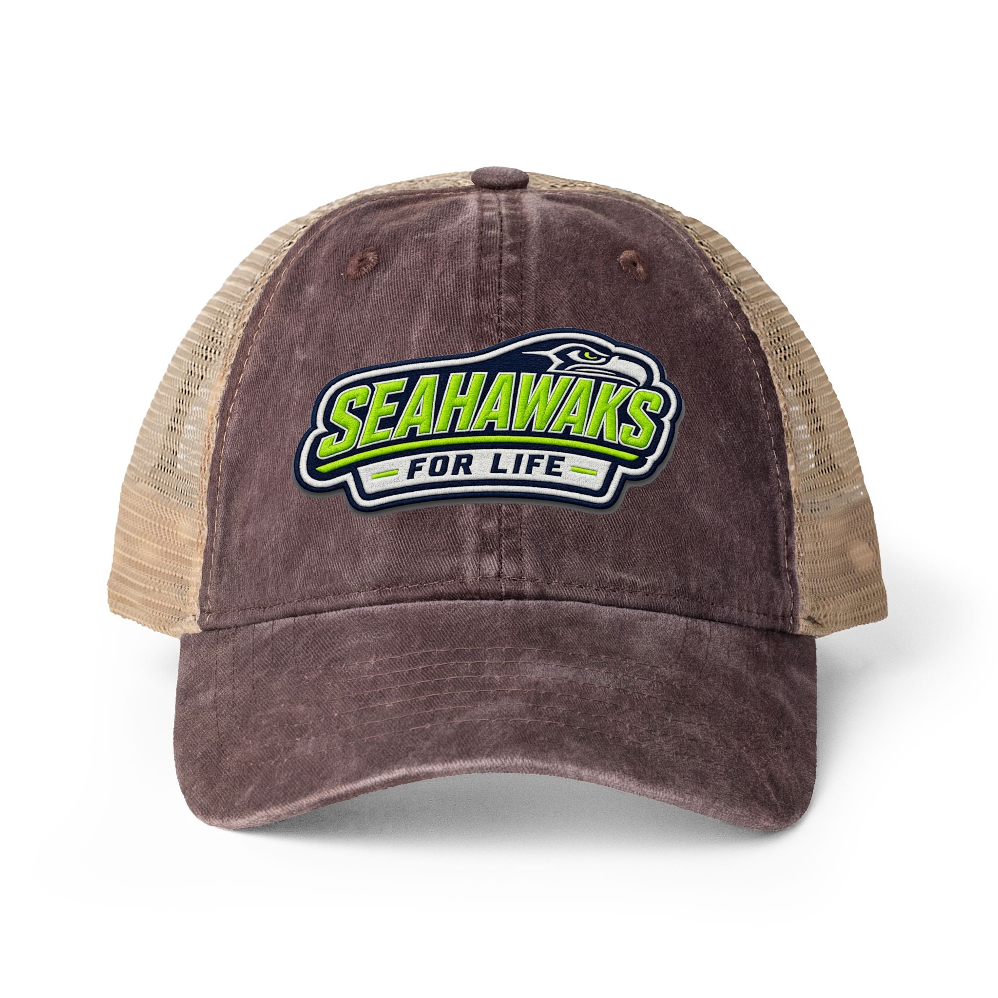 Seahawks for Life Women's Washed Mesh-Back Cap