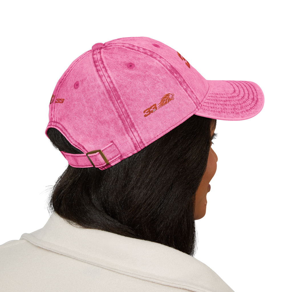 Unleash The Lion #33 Max Verstappen Vintage Embroidered Baseball Cap – Distressed Retro Logo Hat