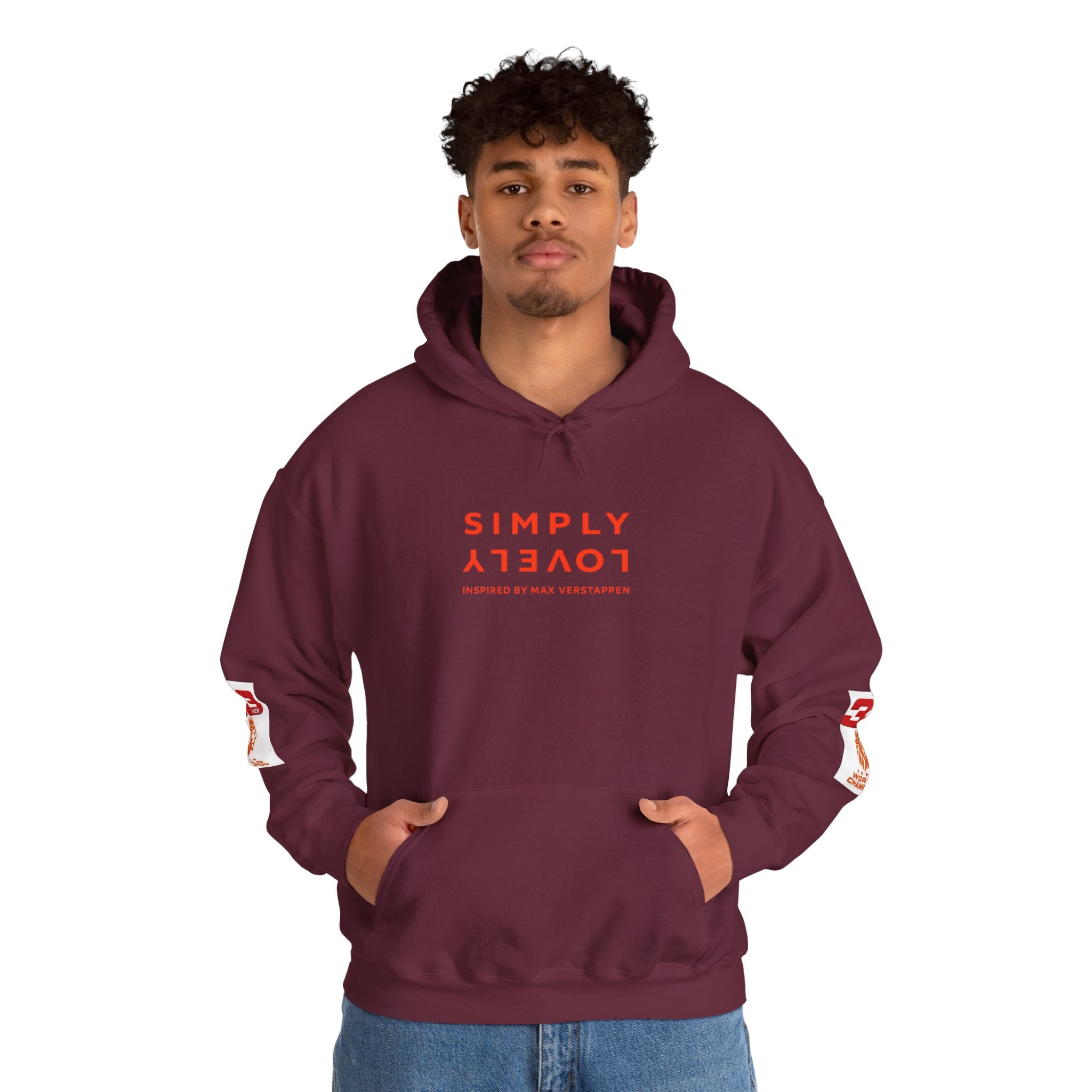 Hoodie - "SIMPLY LOVELY" Graphic Hoodie with Red Tiger Logo