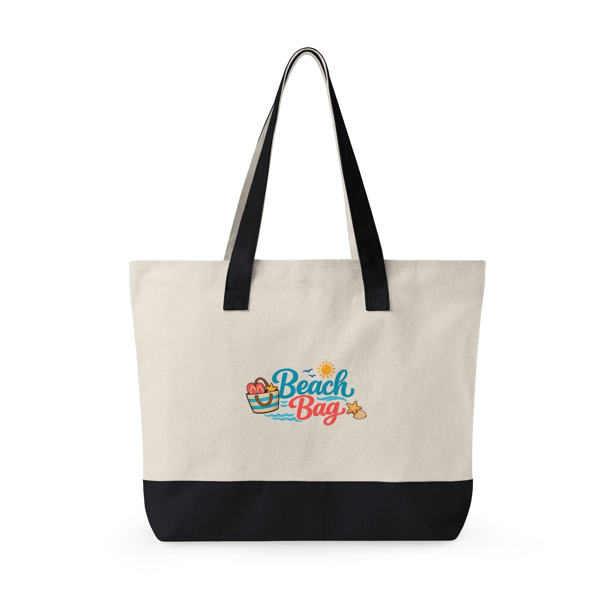 Floral Sugar Skull & 'Beach Bag' Zippered Tote