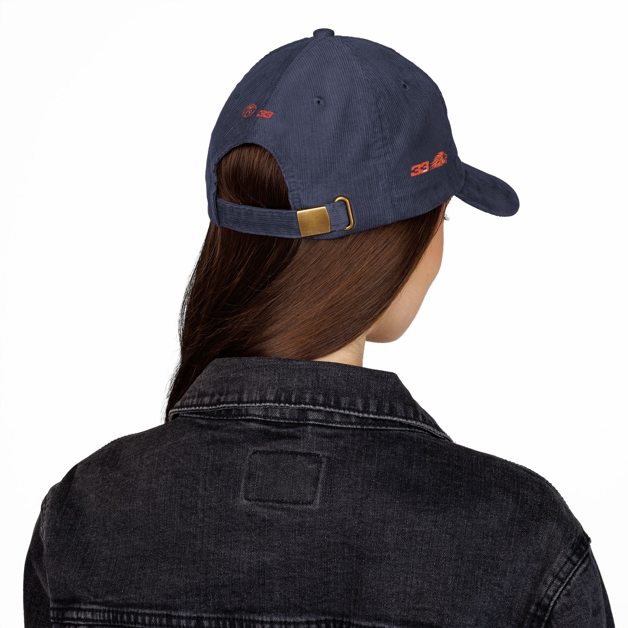 'Unleash the Lion #33' Embroidered Patch Corduroy Vintage Cap