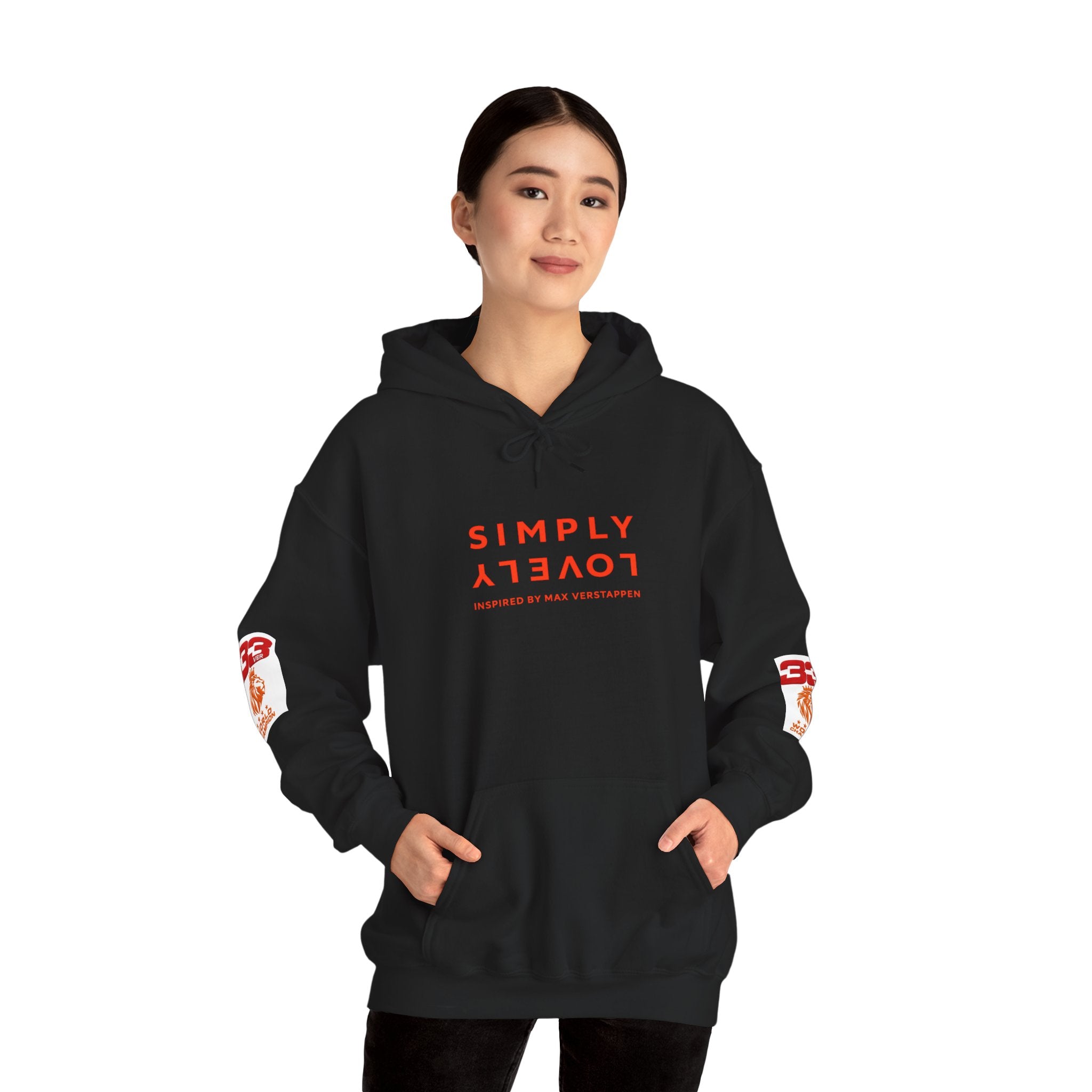 Hoodie - "SIMPLY LOVELY" Graphic Hoodie with Red Tiger Logo